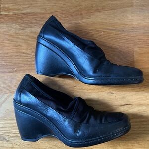 Easy Spirit ESCAKE WALK Black Wedge Shoes 10M